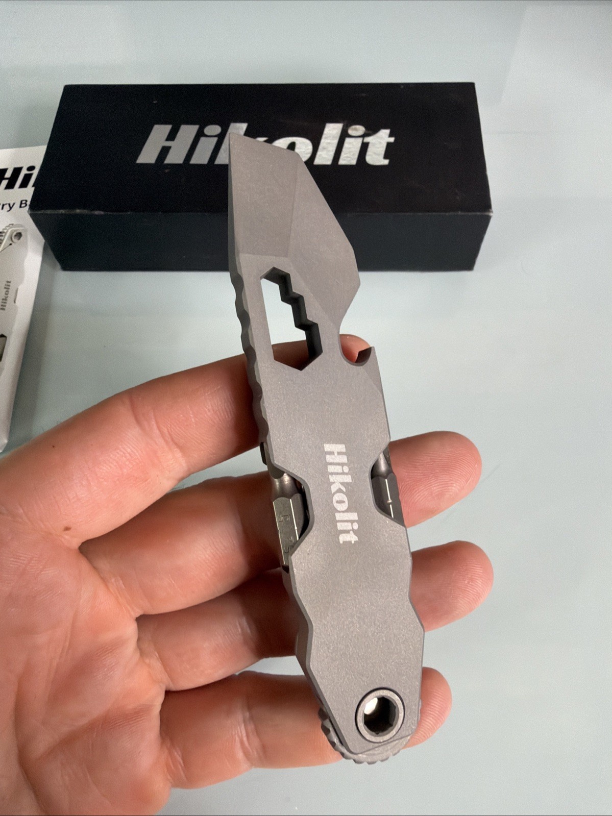 Versatile EDC Multitool Pry Bar with Ratchet Screwdriver, Bottle Opener & Hex Wr