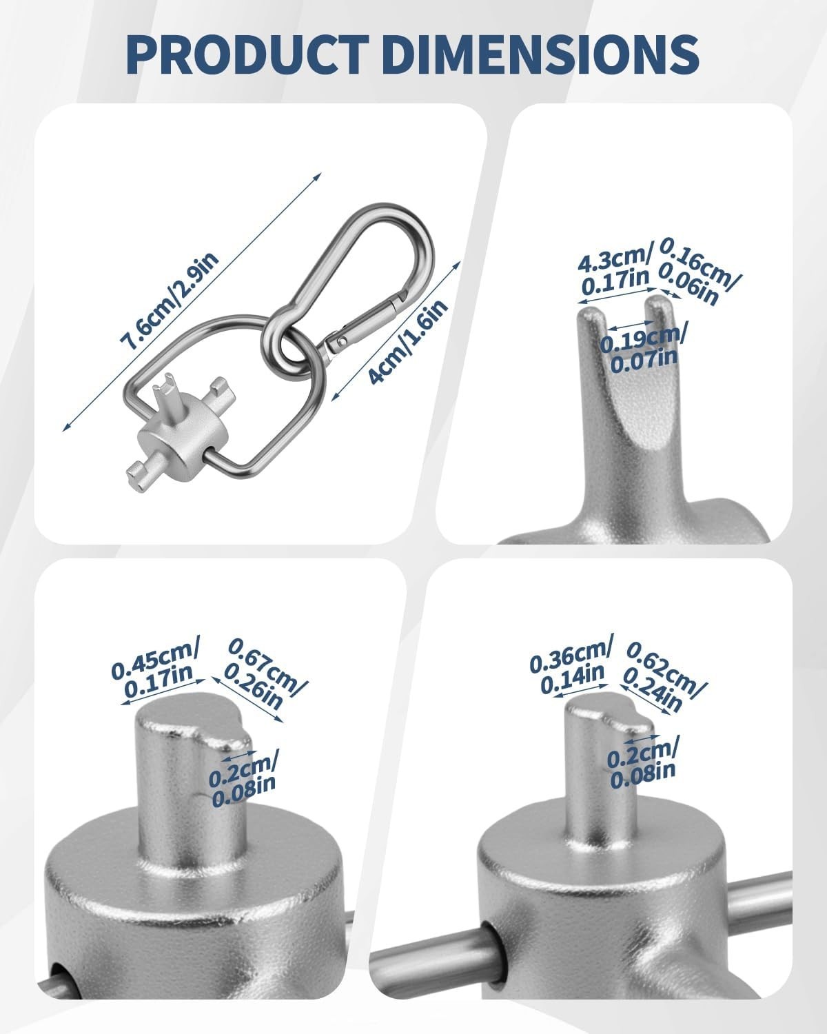 HVAC Tools Locking Cap Key for R410A R22 Refrigerant, 3in1 Valve Core Removal…