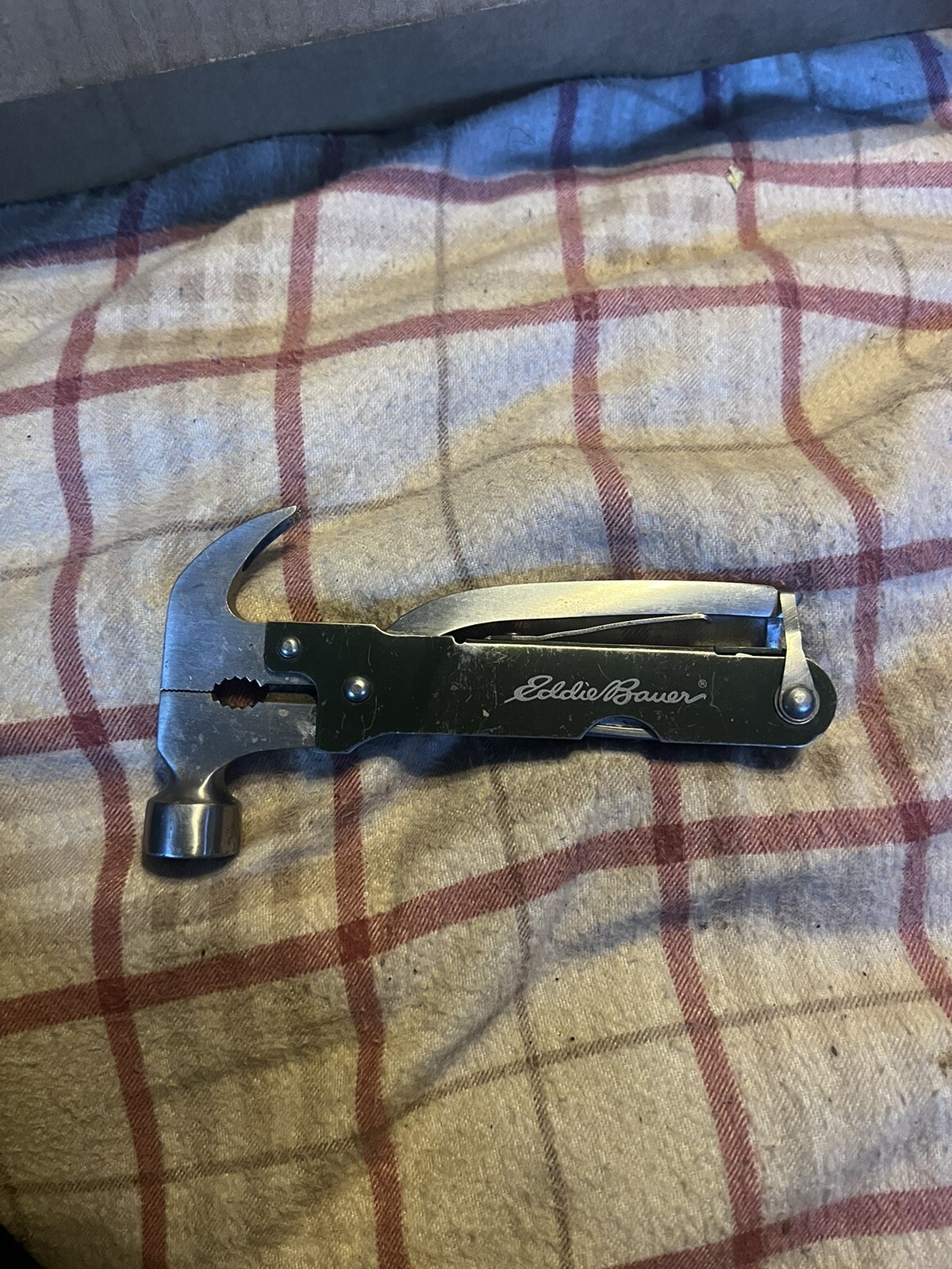 Eddie Bauer 13 Function Wood Hammer Multi Tool Unique. Used 5.5″ X 3″