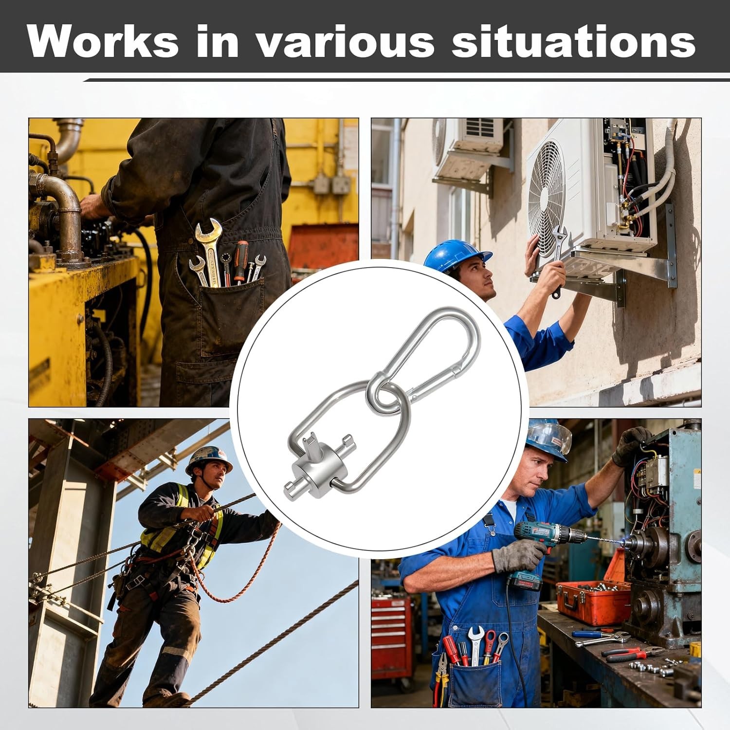 HVAC Tools, Locking Cap Key for Refrigerant Safety Caps, Universal Triple Use Mu