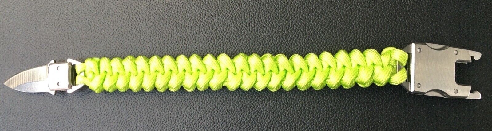 Paracord Emergency Tactical EDC Survival Knife Bracelet, Neon Green BR9 New