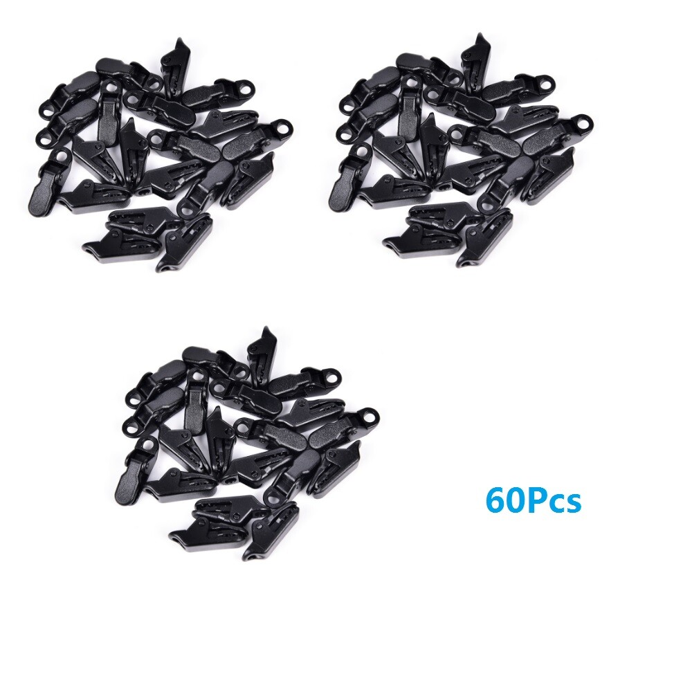 60xReusable Alligator Camping Tent Awning Tarp Clips Fixed Clamp Crocodile Clip