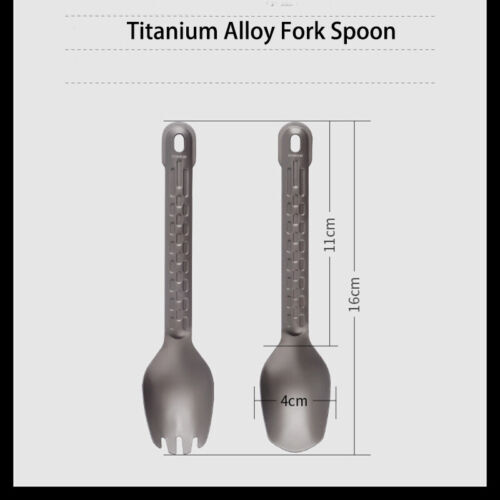 Titanium Spoon / Spork Tableware Outdoor Travel Portable Small Kitchen EDC Tool