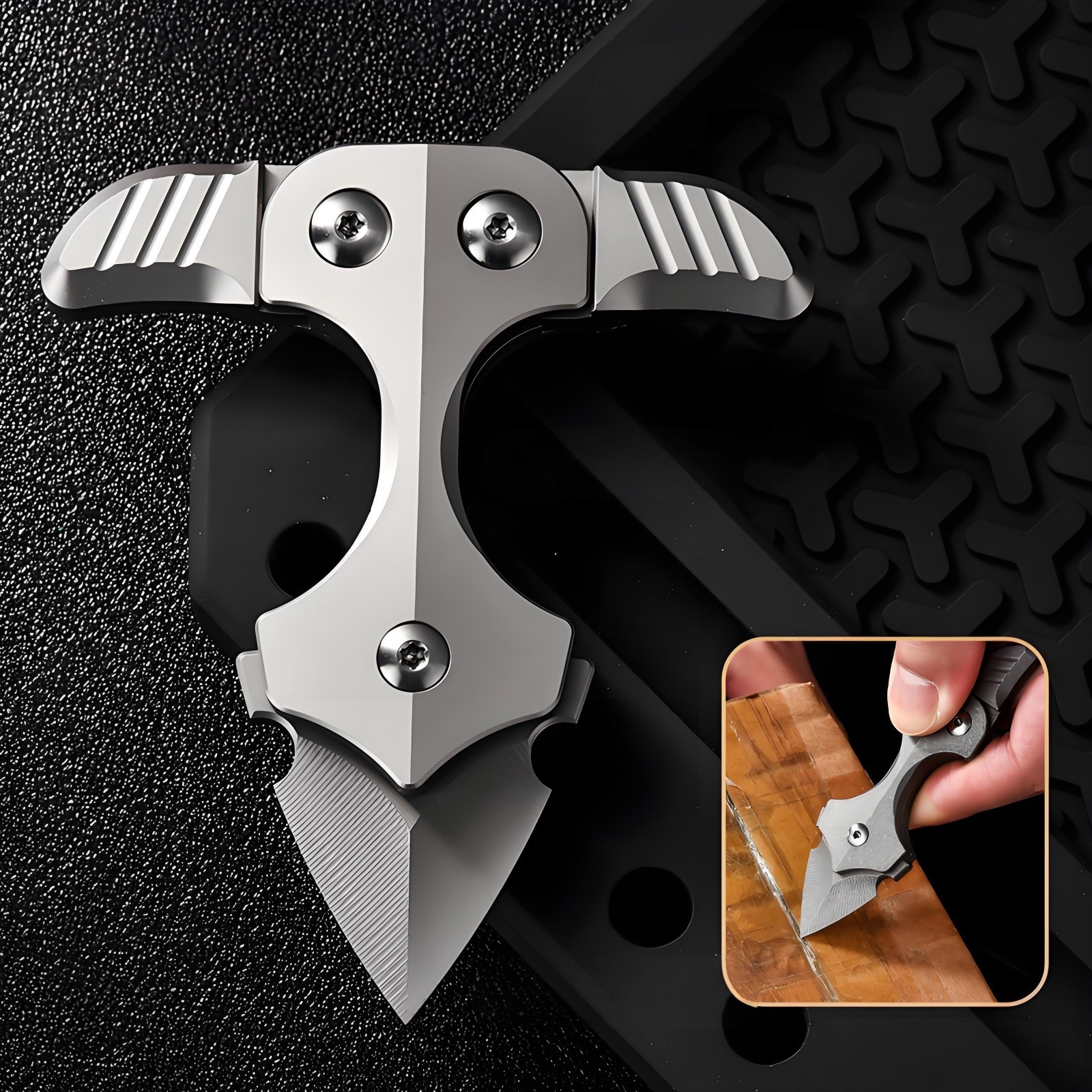 Titanium Alloy EDC Multi-Tool Pry Bar with Sheath Outdoor Camping Gear A++++