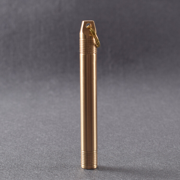 EDC Waterproof Brass Pill Case Holder Container Keychain Portable Outdoor Tool