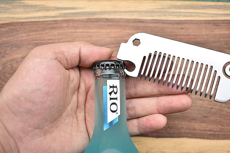 EDC 304 Stainless Steel Multi Tool Comb Bottle Opener Wrench Pocket Massage Comb