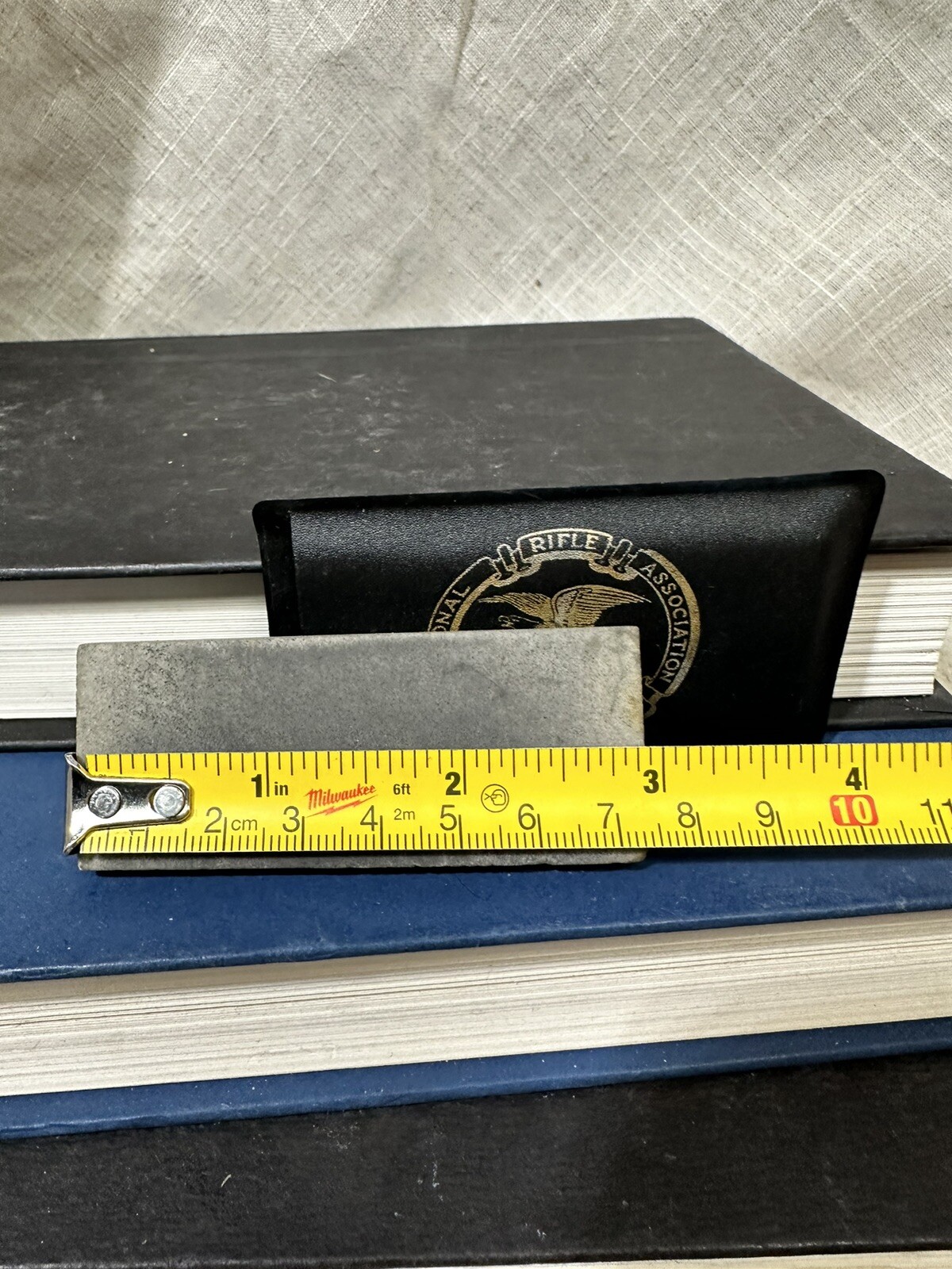 Collectible NRA National Rifle Assoc Pocket Sharpening File Stone Tool w Pouch