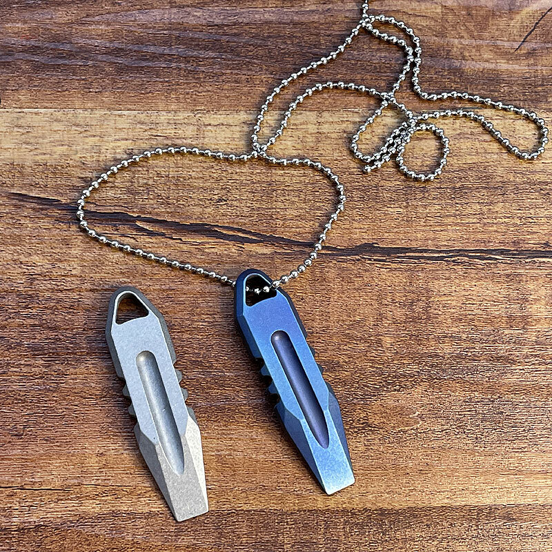 EDC Titanium Alloy Pocket Mini Pry Bar Crowbar Tool Key chain Pendant Necklace