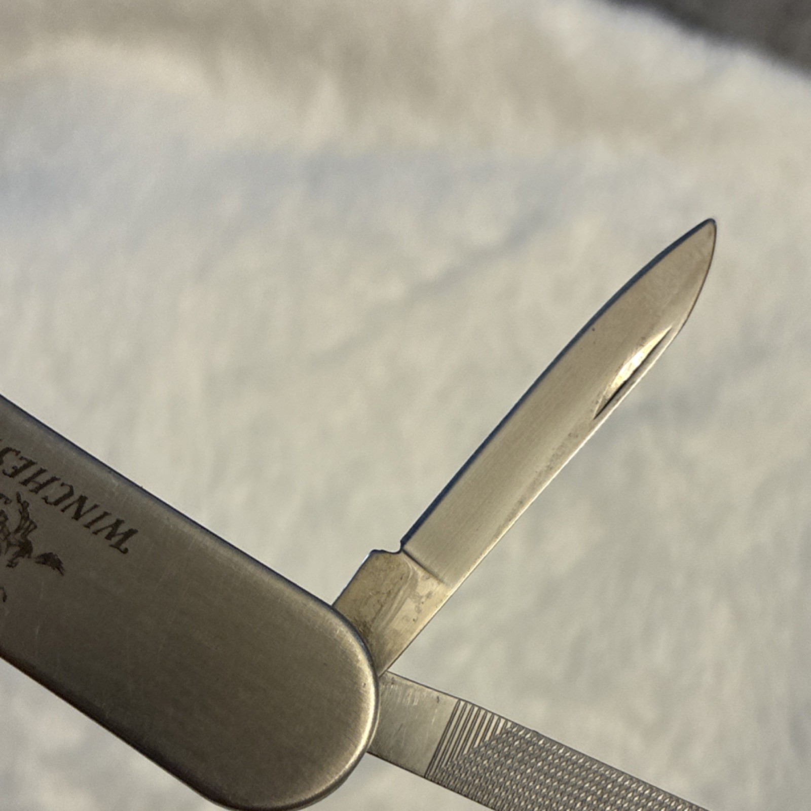 Winchester Stainless Steel 4-in-1 Multi-Tool 1.75in Blade Keyring, Silver