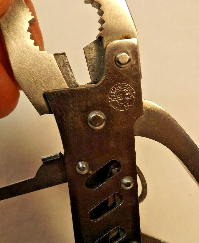 BARLOW MULTI TOOL w PLIERS Advertising SUPELCO Stainless Steel w SHEATH
