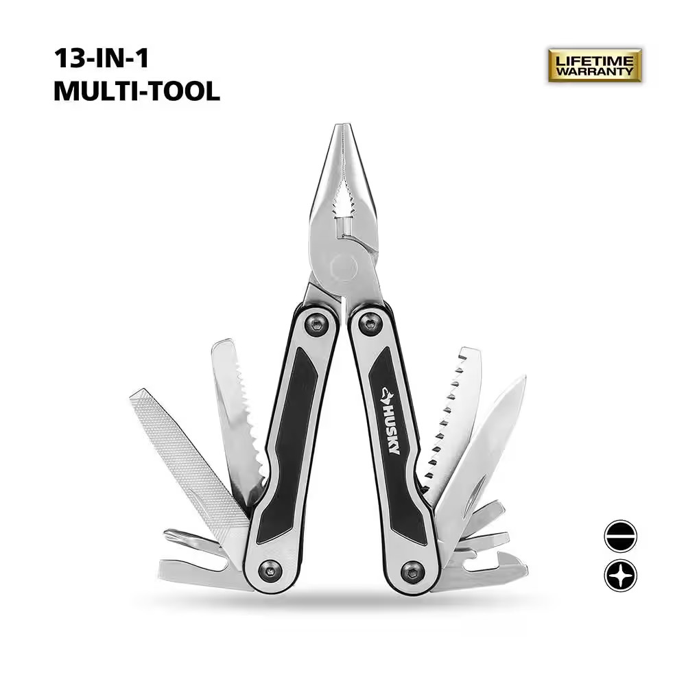 Multi Tool 13 In 1 Stainless Steel Folding Pliers Screwdriver Survival Camping