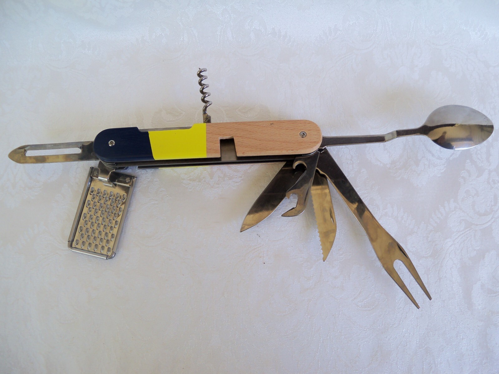 Camping & Kitchen 9-in-1 Steel Multi Tool with Wood Handle Marked W+W New/No Box