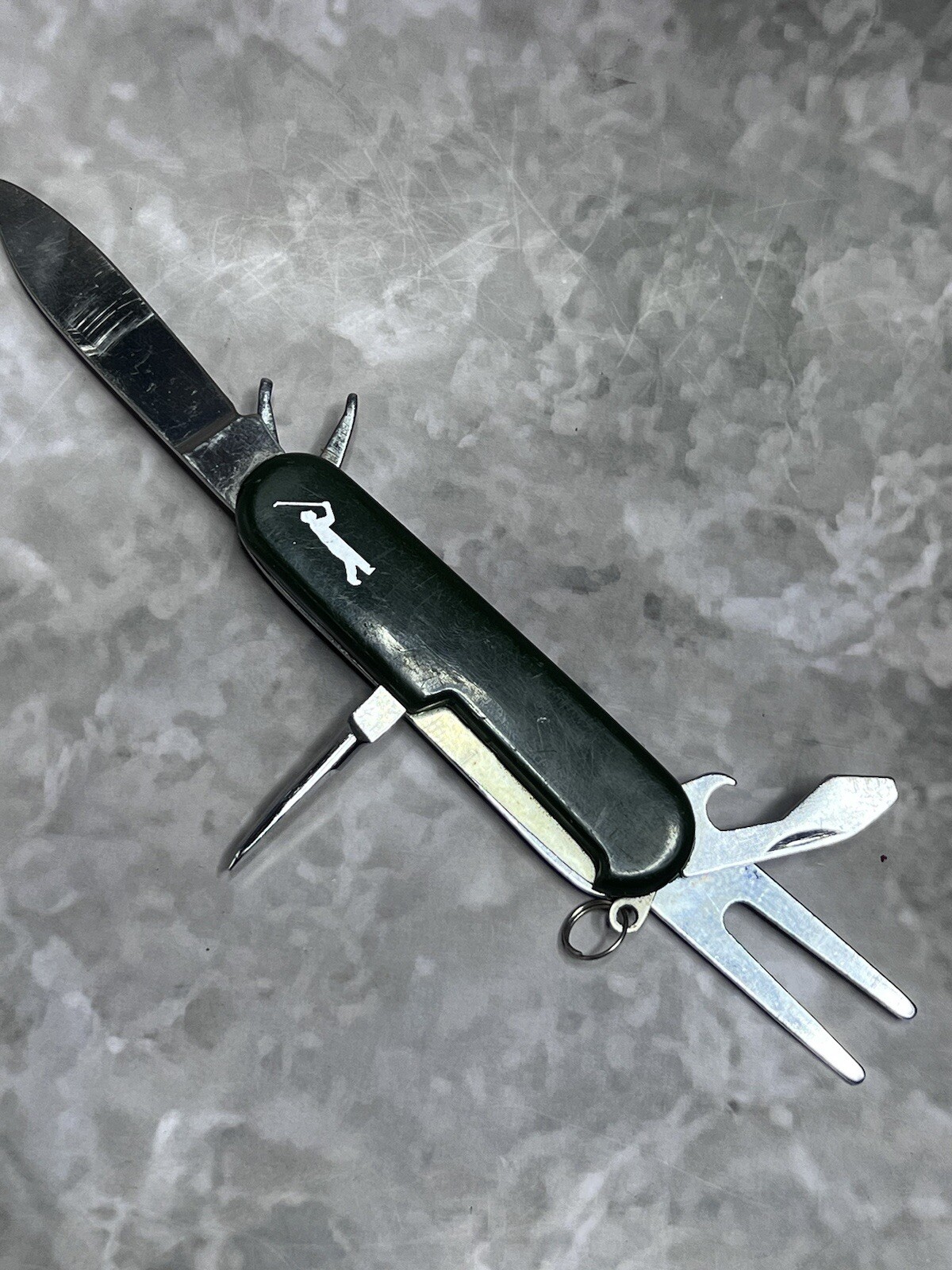 Vintage Golf Green Multi Tool Pocket Tactical Camping Folding Army Knife 1704