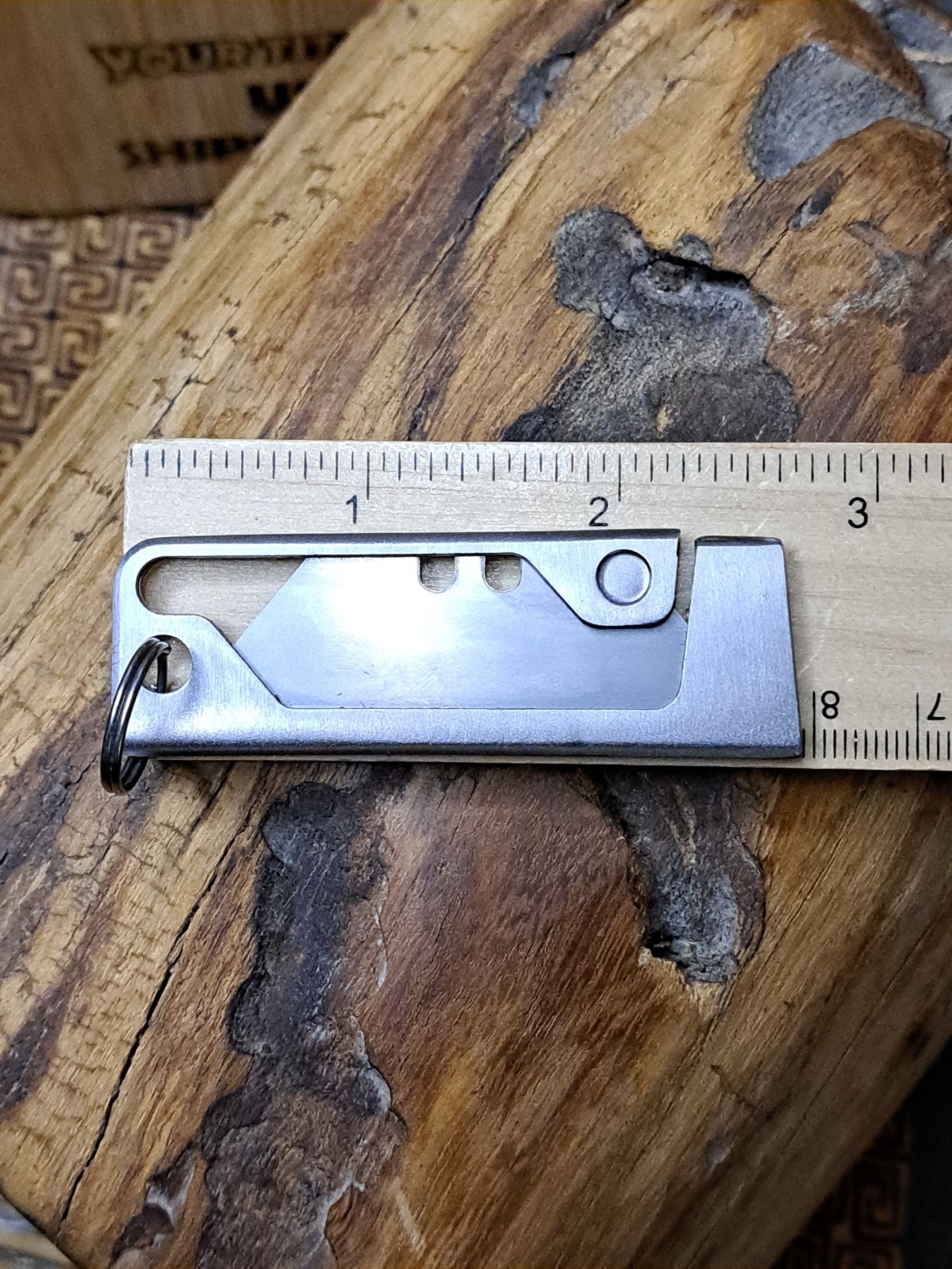 Minimalist Stainless Steel Keychain Utility Knife