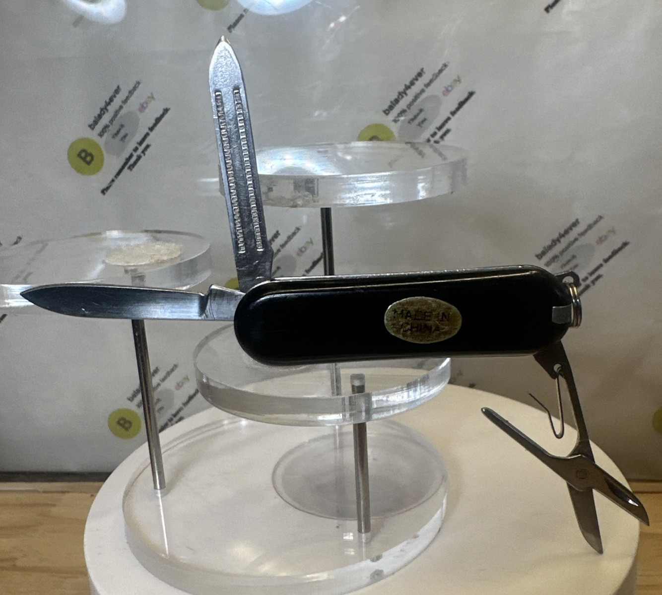 Classic SD 7 Functions Dark Illusion Swiss Army Pocket Style Knife 2.5” Closed