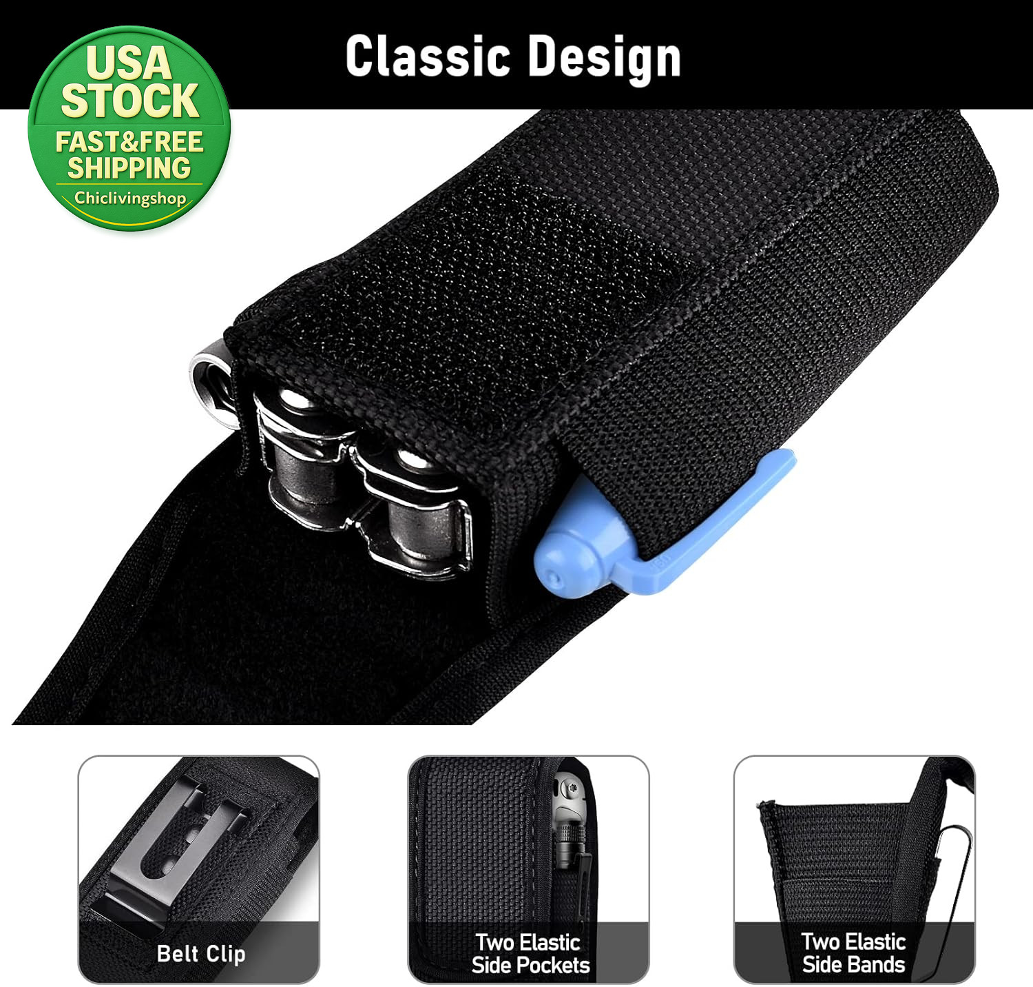 Sheath for Leatherman Wave plus Wingman Surge Rebar Multi Tool Holster Black