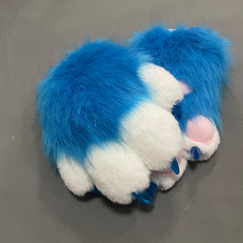 Furry Colorful Beast Claw Gloves Cat Mother Gloves Cat Claw Cute Plush