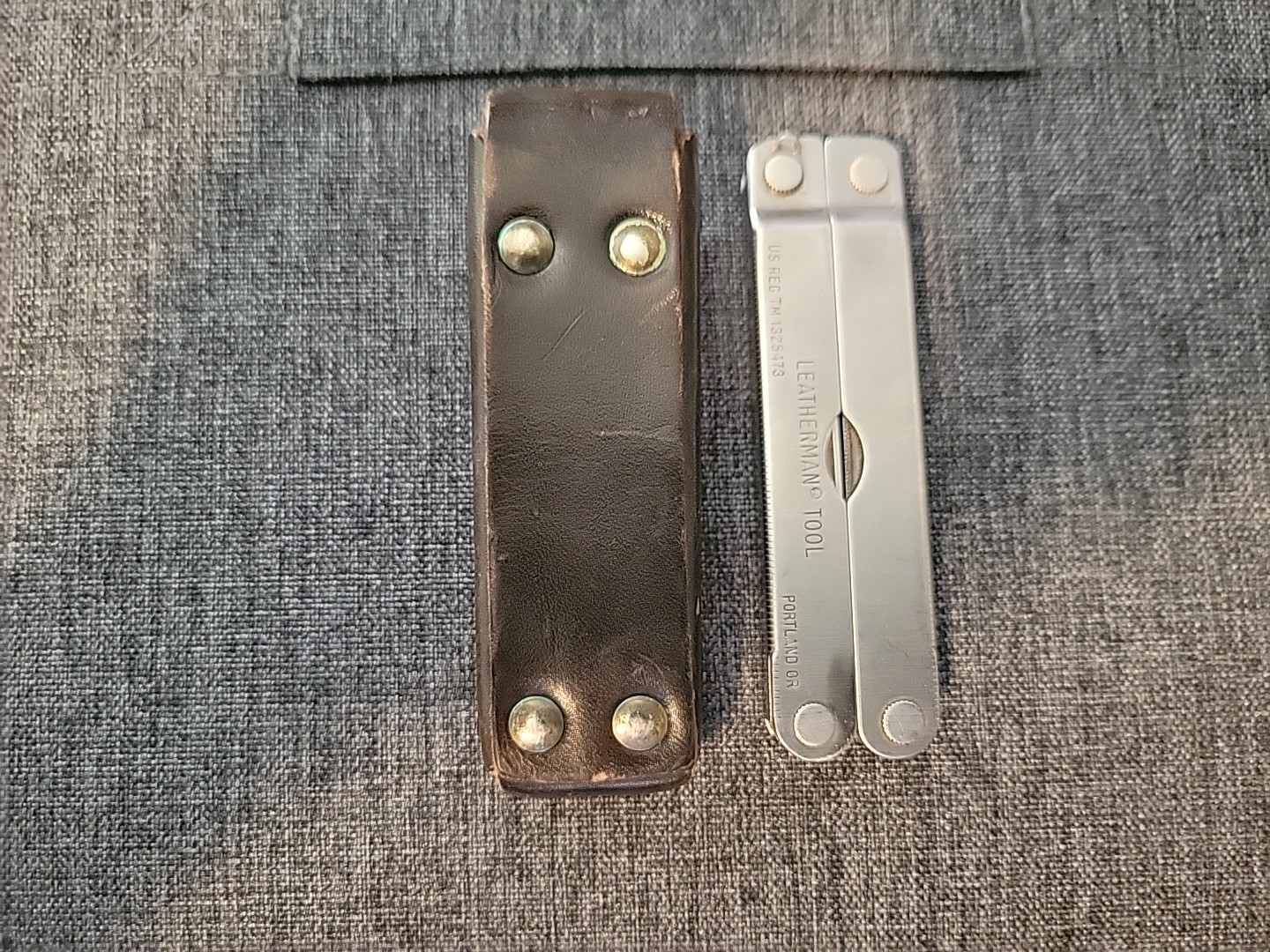 Vintage Original Leatherman Multi-Tool Portland OR TM 1325473 w/ Leather Sheath