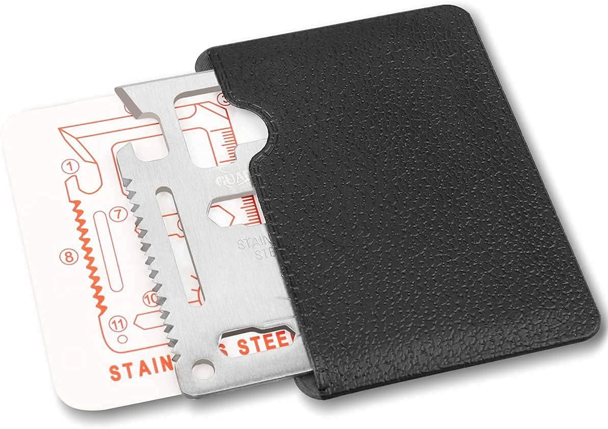 Fathers Day Gift 2-Pack 11-In-1 Credit Card Multitool – Multitool Wallet Surviva