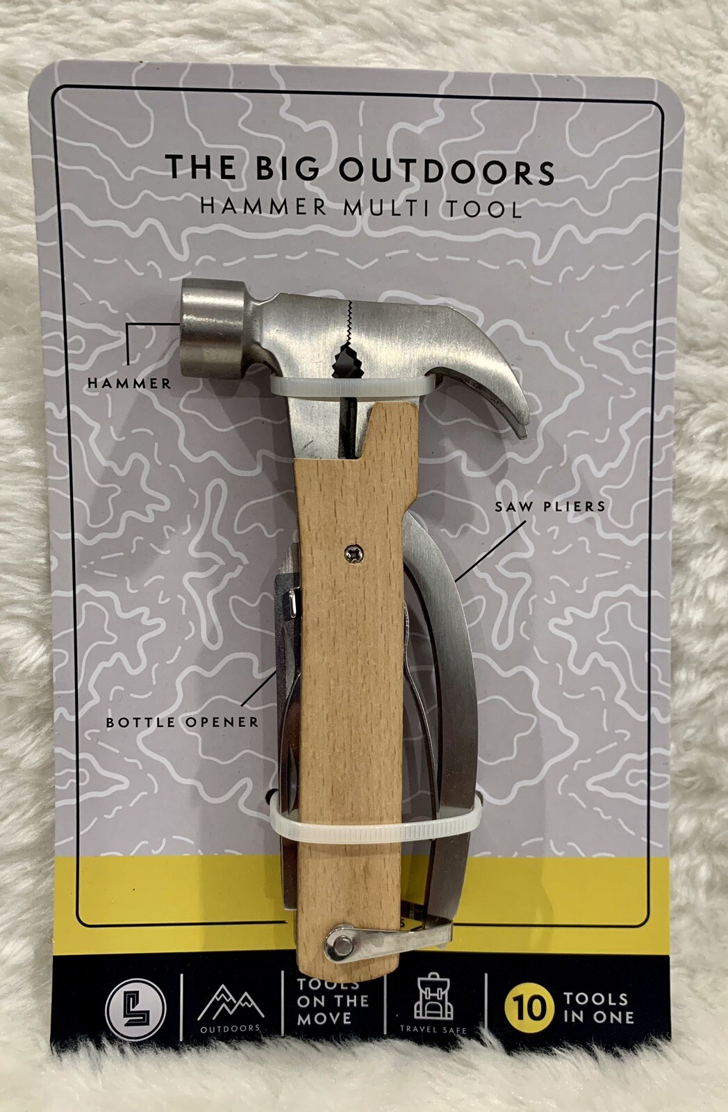 Multi Tool The Big Outdoors Hammer Can Opener Saw Pliers File 10 Tools In 1 New