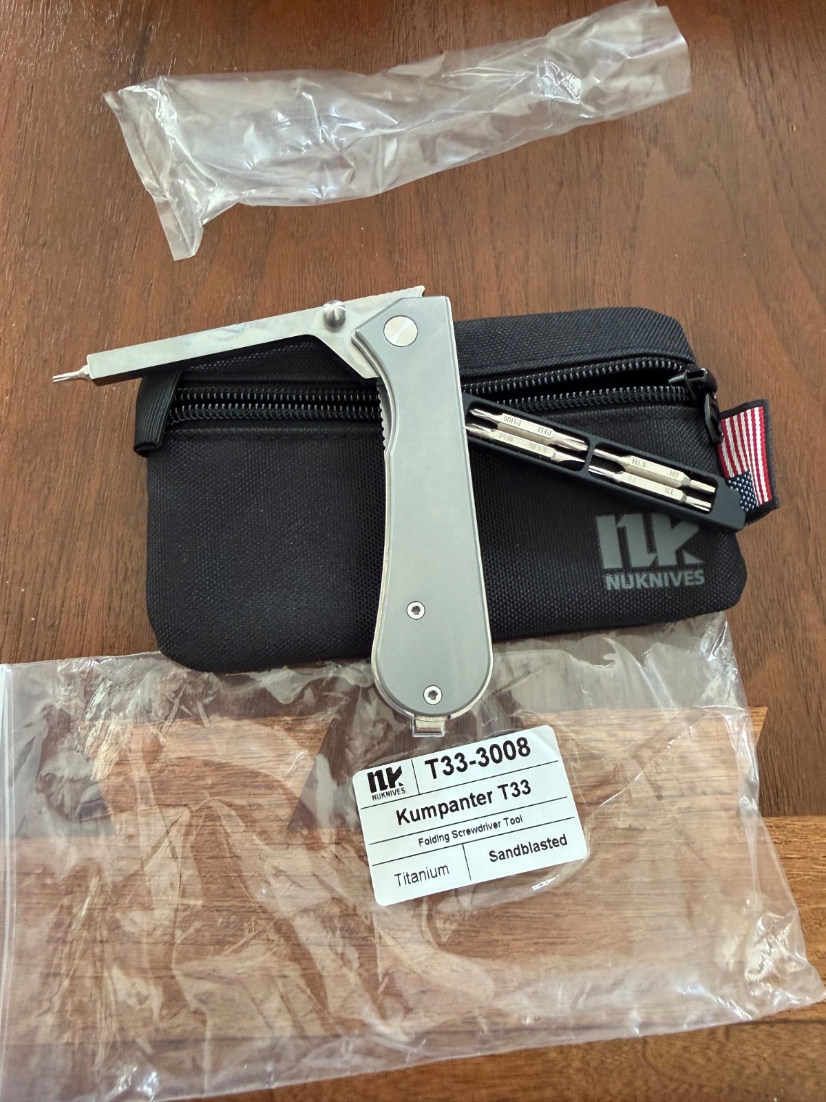 NUKNIVES EDC Tool Folding Screwdriver Titanium