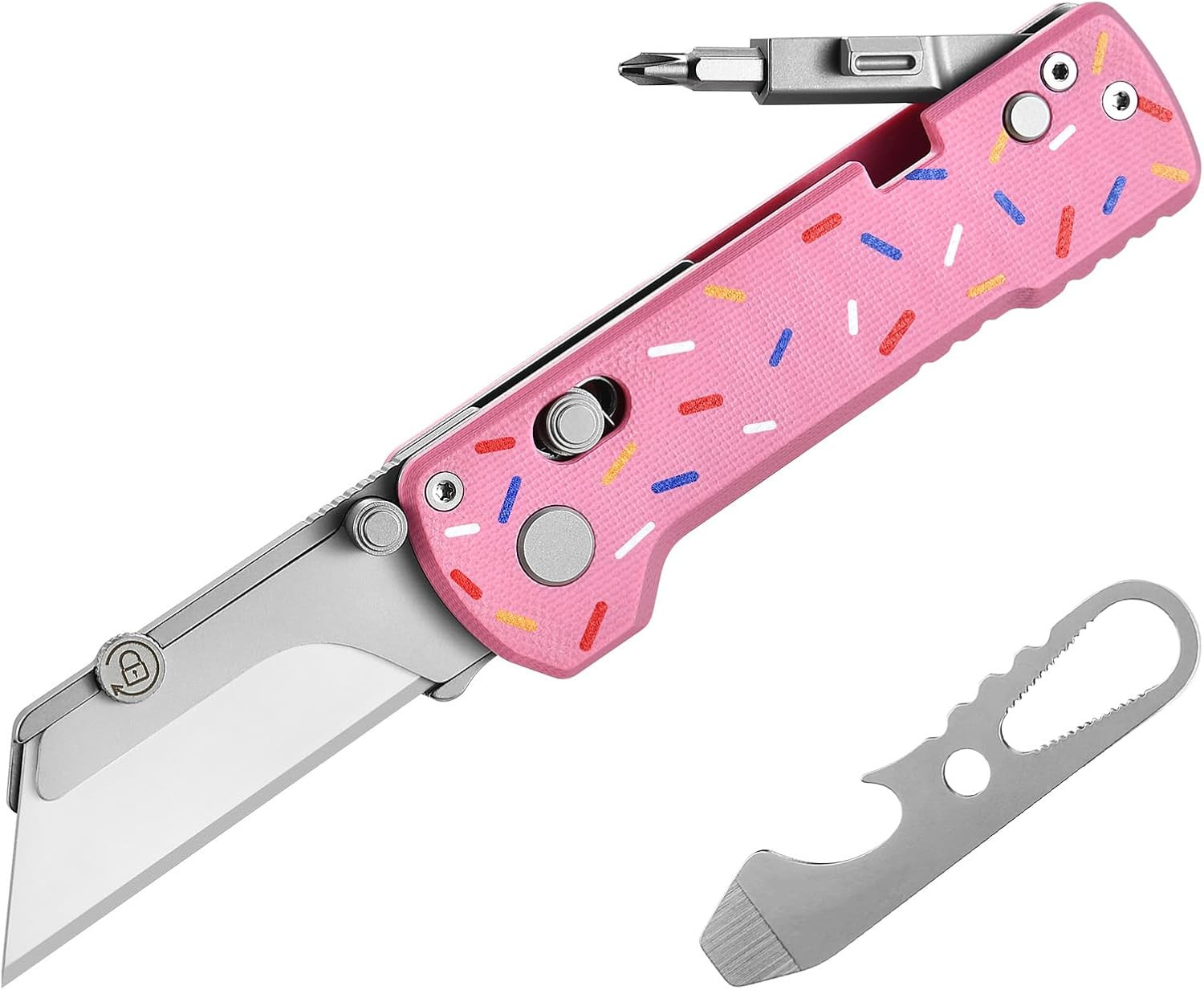 OKNIFE U1 Pro Multitool Folding Utility Knife with Folding Screwdriver, Quick Ch