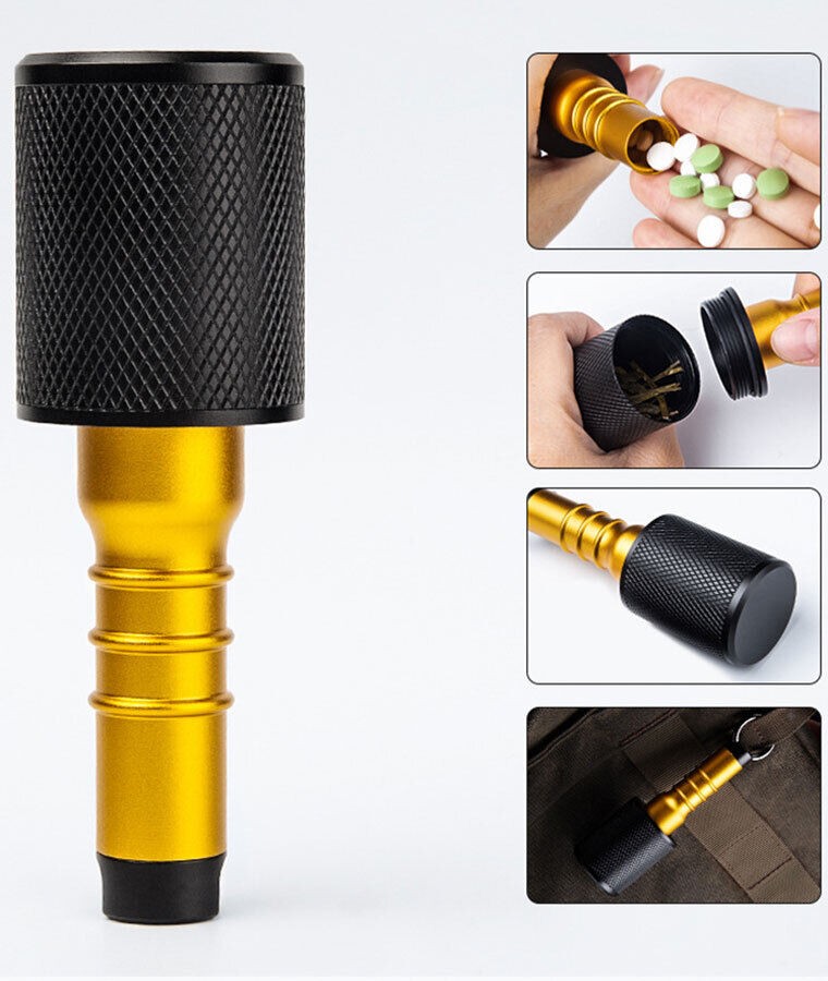 Aluminium Alloy Waterproof Box Sealed Container Outdoor Pendant EDC Keychain