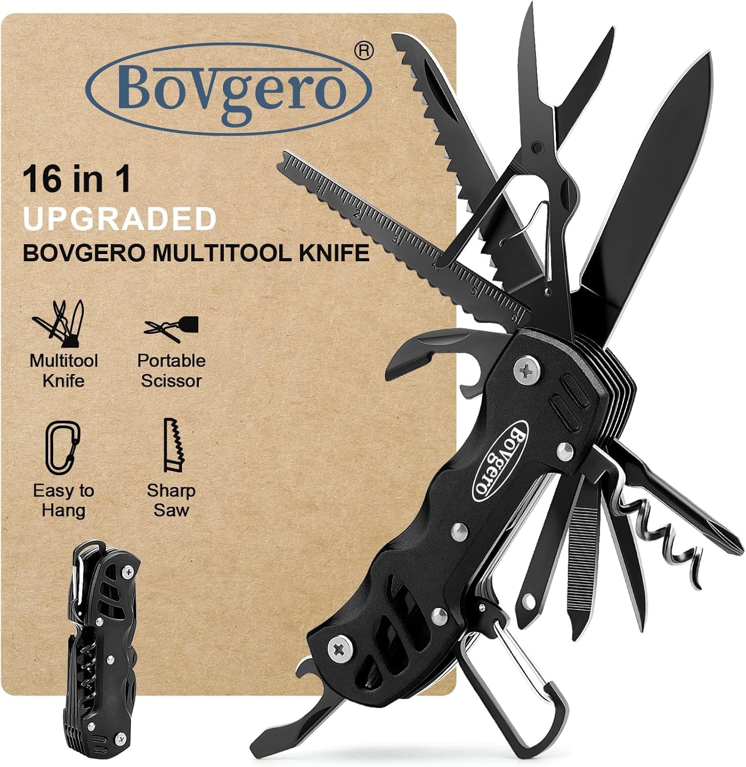 16 in 1 Multitool Pocket Knife Handmade Portable Multi Tool Knife Gift for Men