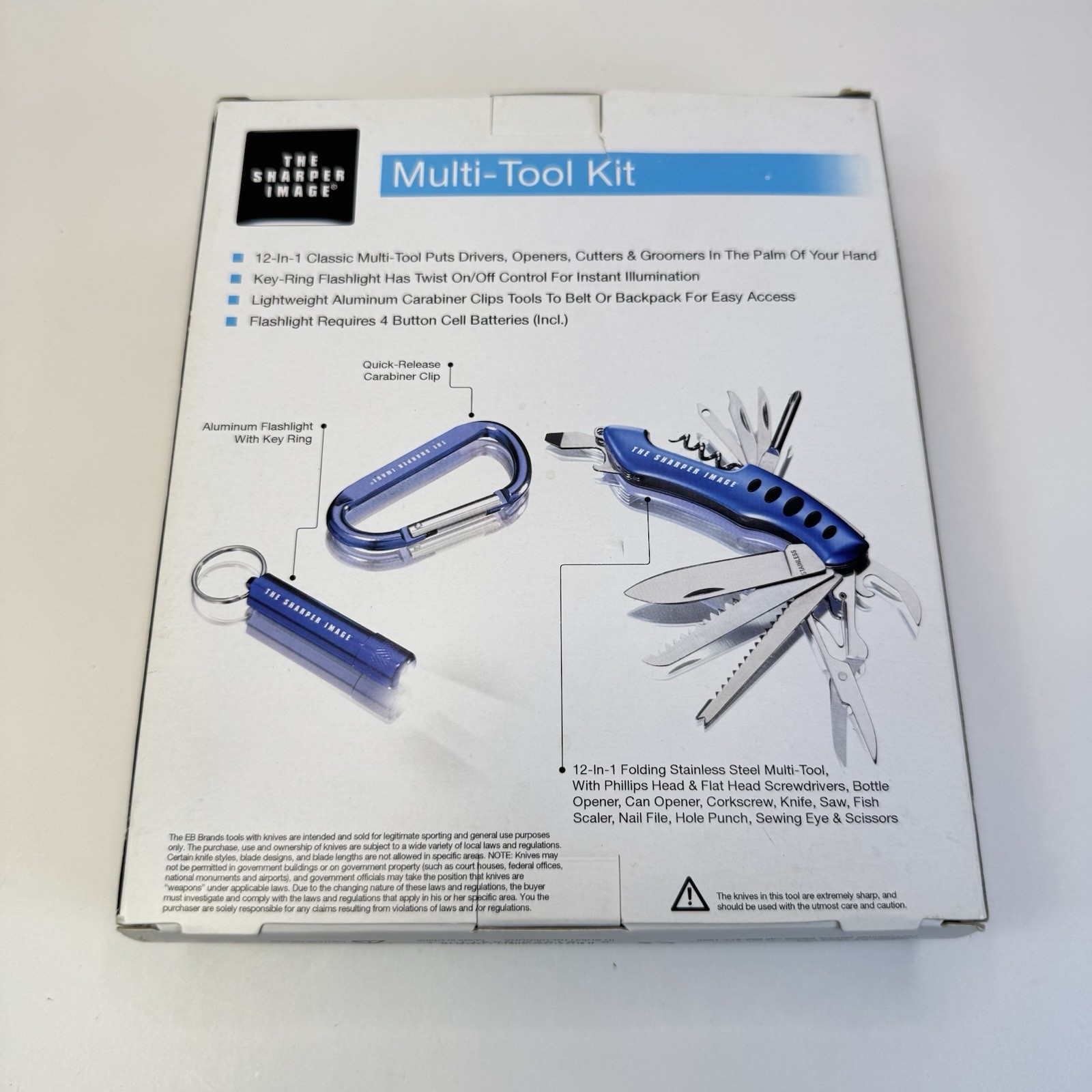 Sharper Image 3-Piece 12-in-1 Multi-Tool Pocket Knife Kit Set