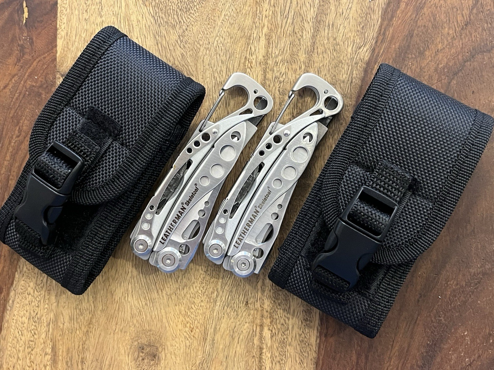 Leatherman Skeletool MultiTools SUPER NICE!! w/New Molle Sheath (Lot Of 2)