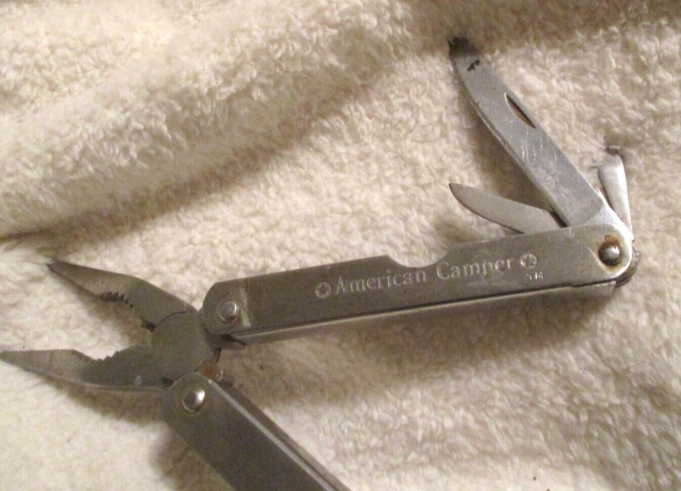 American Camper~Camping Tool~9 Tools in One~Multi-Tool~Stainless Steel