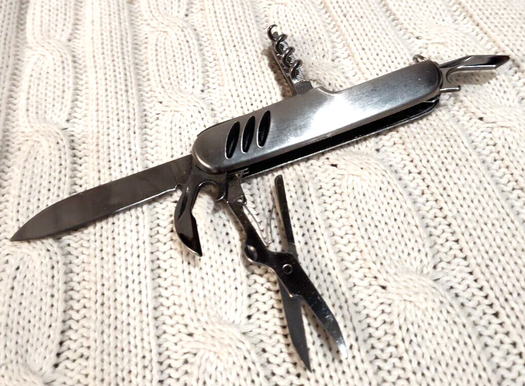 Stainless Steel 7-In-1 Multi Tool Folding Pocket Knife Camping Outdoor