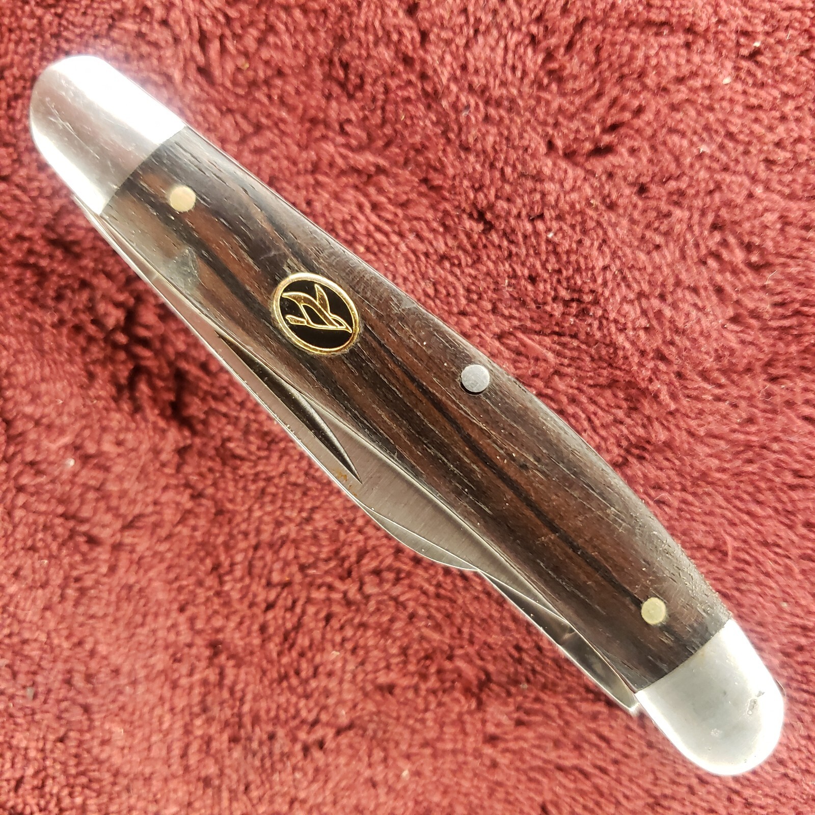 REDHEAD Folding Knife 3 Blade Wood Handle 3-1/4”Closed 22048W
