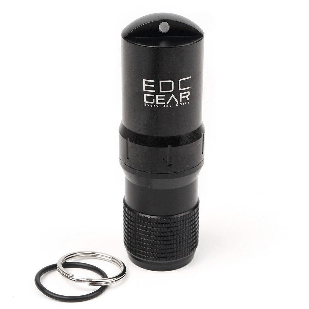 EDC Gear CNC Aluminum Survival Capsule Waterproof Pill/Match Box Container Sport
