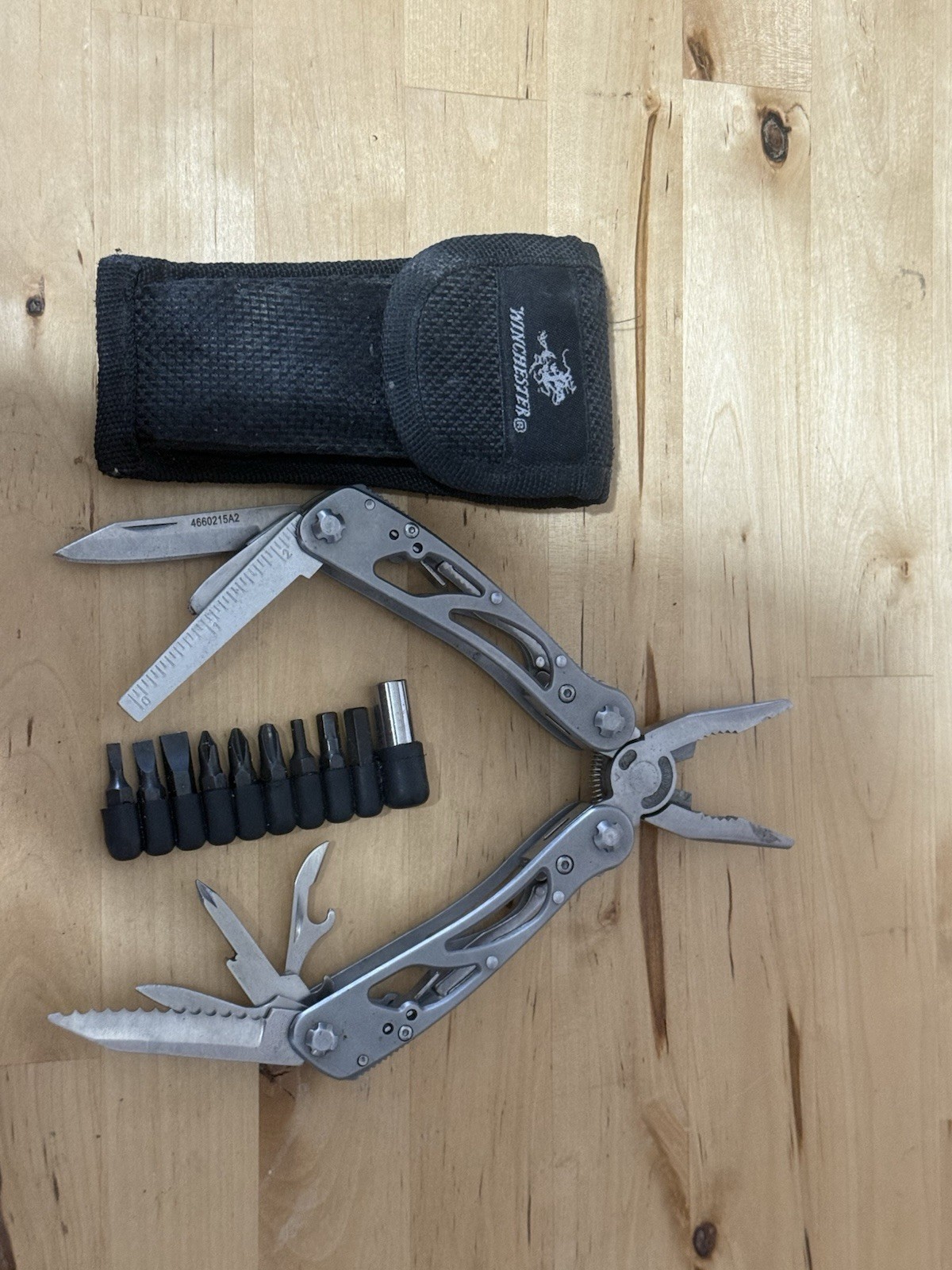 Winchester #2CR Folding Combination Multi-Tool Knife & Sheath EUC