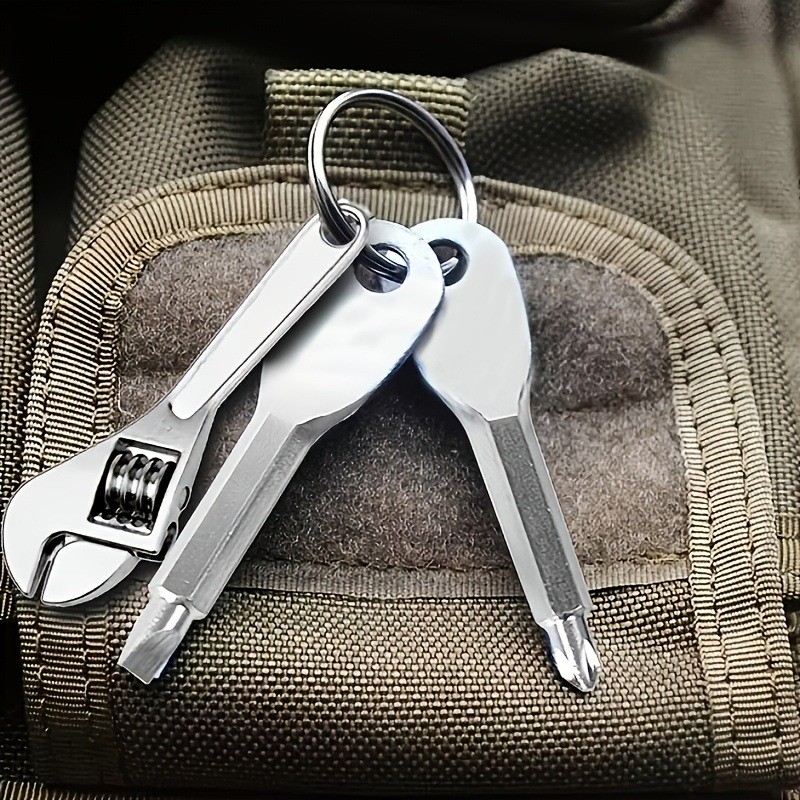 Compact Durable Handy Outdoor-Ready Set of 3 Portable Screwdrivers on a Keychain