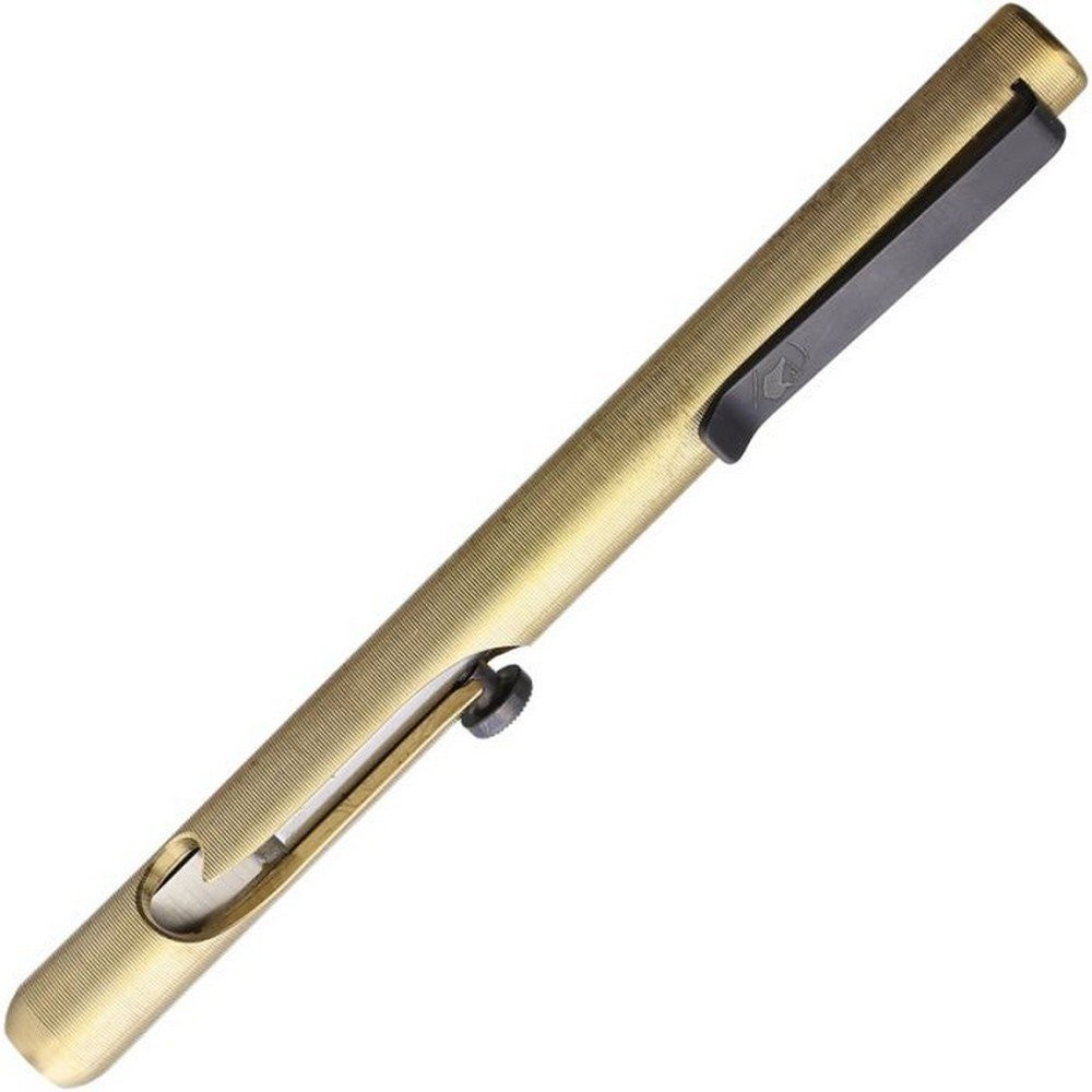 Dark Pines Hodges Bolt Action Scribe Black DLC Clip 440C Blade Naval Brass Body