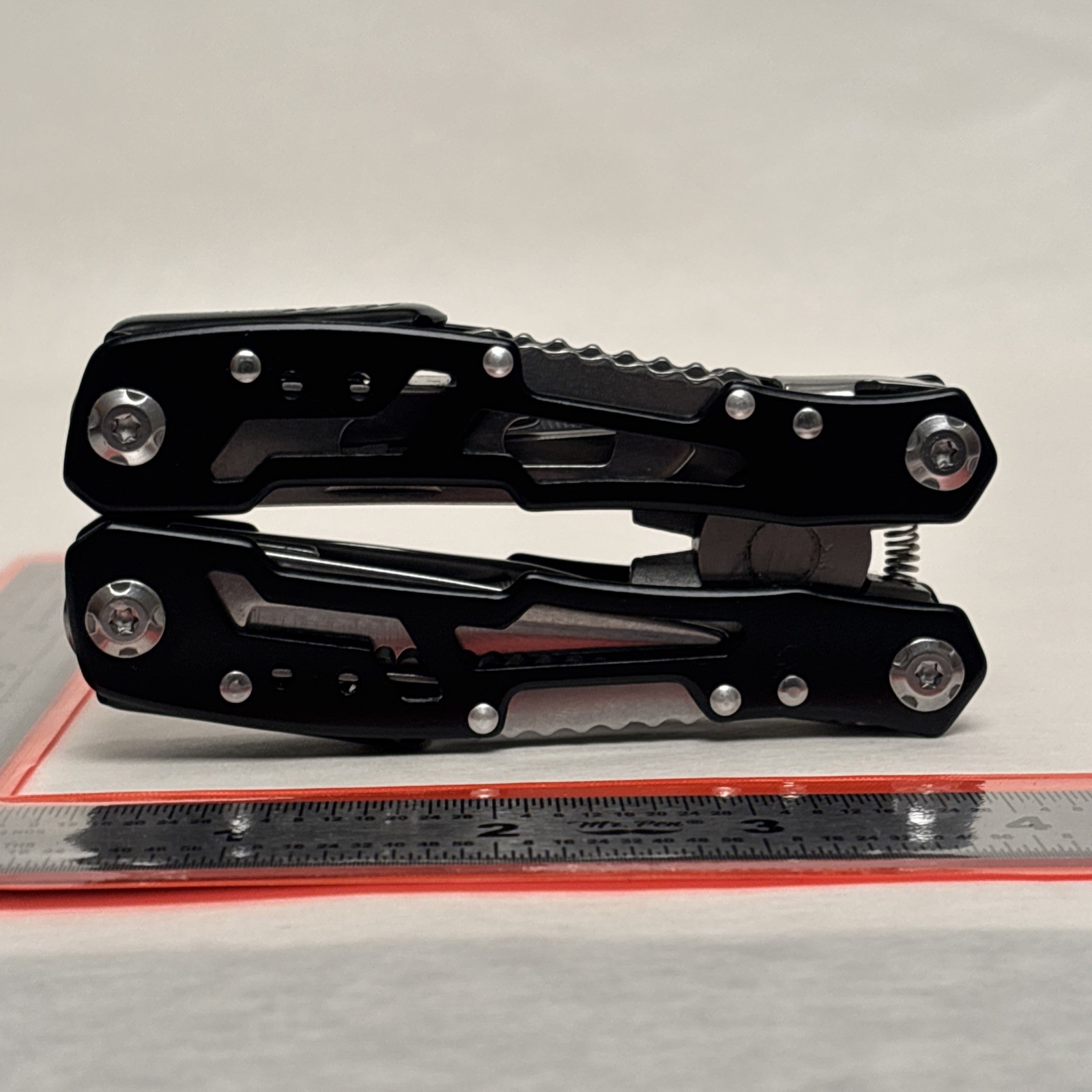 FANGFO Multi-Tool Tactical Black Heavy Duty Pocket Pliers EDC Tool w/ Pouch EDC