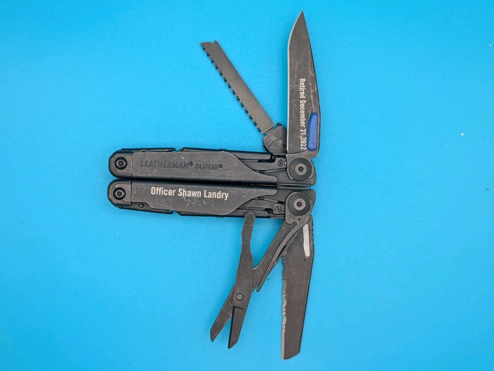 Leatherman Surge Heavy Duty Multi-Tool! GOOD WORKING CONDITION! BLACK OXIDE!