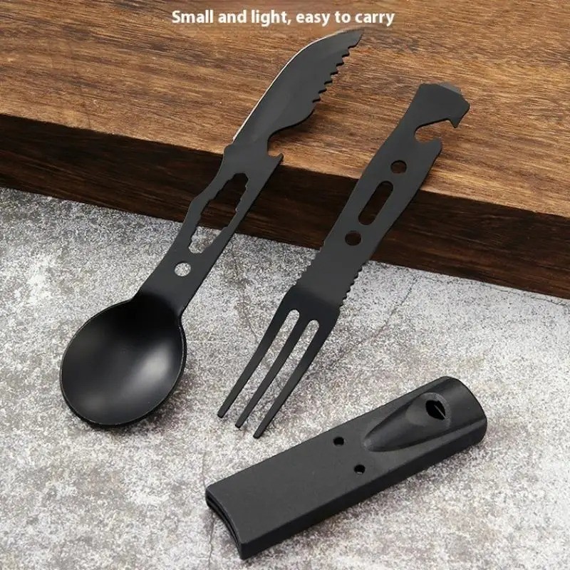 7 in 1 Multi Tool Fork Knife Spoon Camping Survival Tool Kit