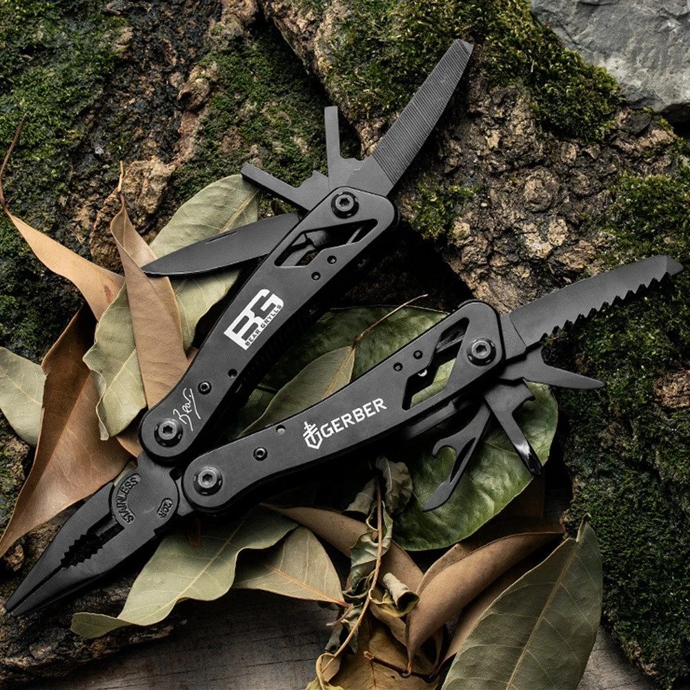 16-in-1 Folding Multitool Pliers Knife Screwdriver Fire Starter EDC Kit