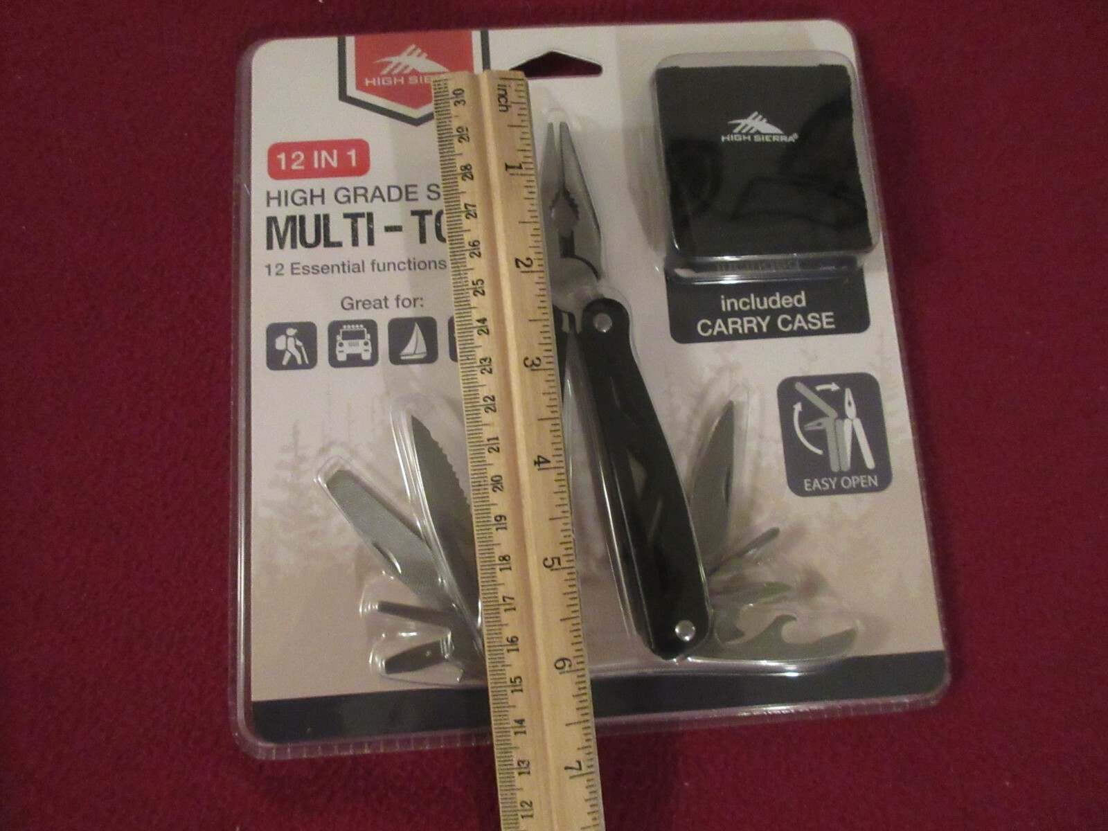 HIGH SIERRA 12-IN-1 MULTI-PLIERS TOOL + 12-IN-1 COMPACT TOOL STAINLESS STEEL