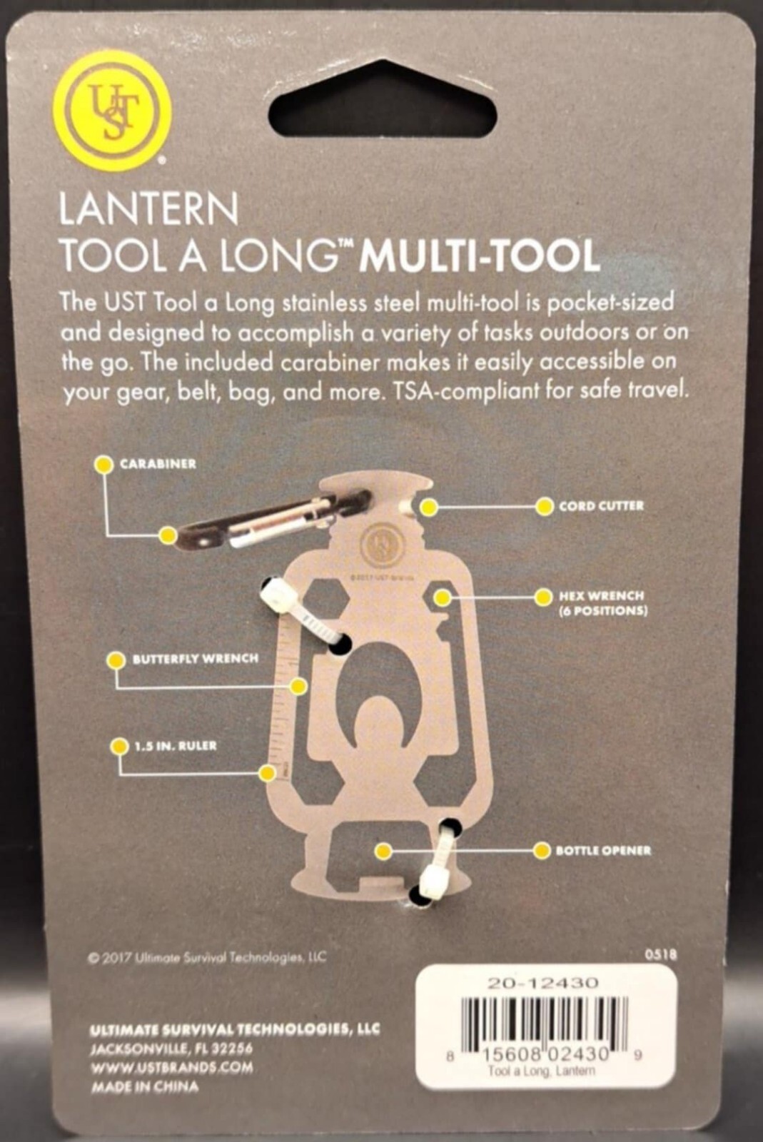 UST Tool A Long Lantern Stainless Steel Multi-Tool One Size 20-12430