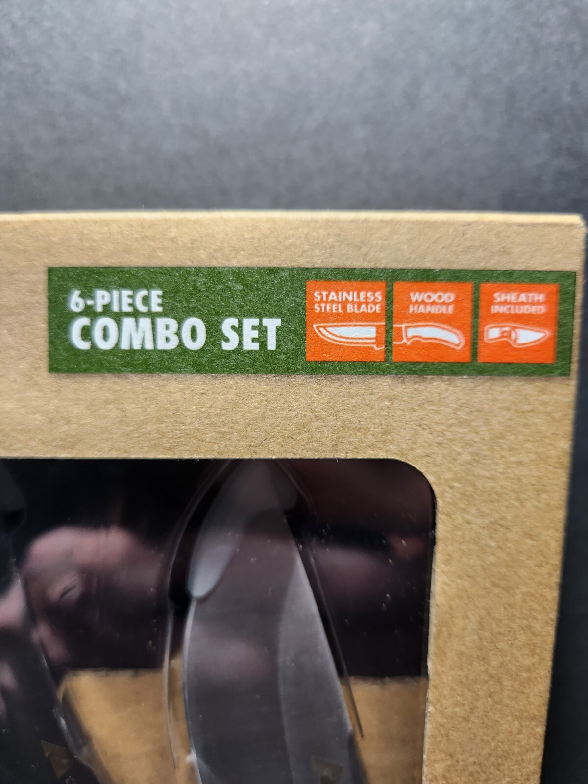 Ozark Trail 6-piece Combo Set New With Sheaths Wood Handles Stainless Steel