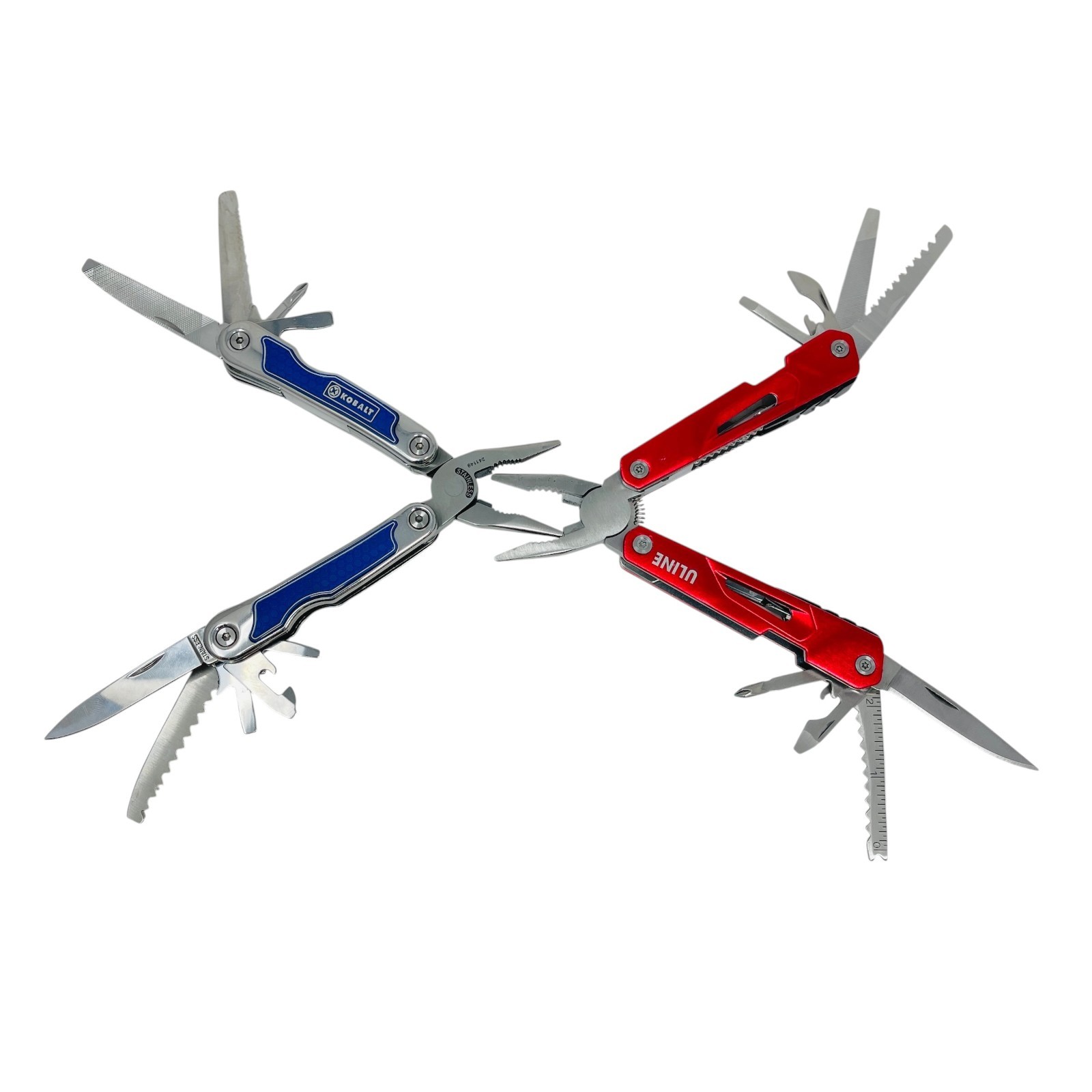 ULINE & KOBALT Multi-Tool Lot Professional Folding Pliers Set EDC, 2pc