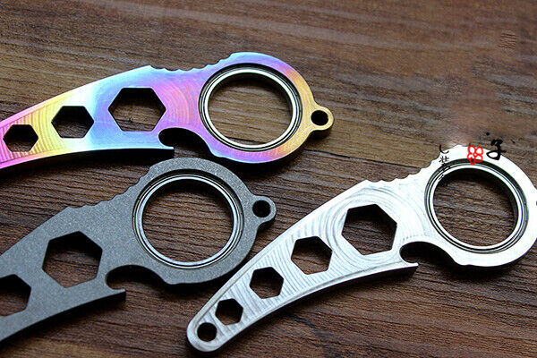Titanium Alloy Rotary Wrench Bottle Opener 1/4 M5 M6 M8 Hexagon Wrench EDC Tools