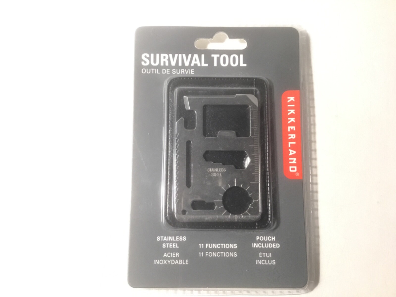 Kikkerland Stainless Steel 11 Function Survival Tool with Pouch NEW