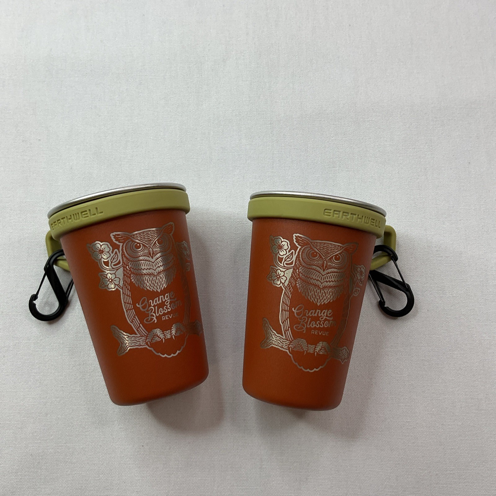 Earthwell Camp Cup 16oz Stainless Camping Sierra Red Music Festival Lot Of 2