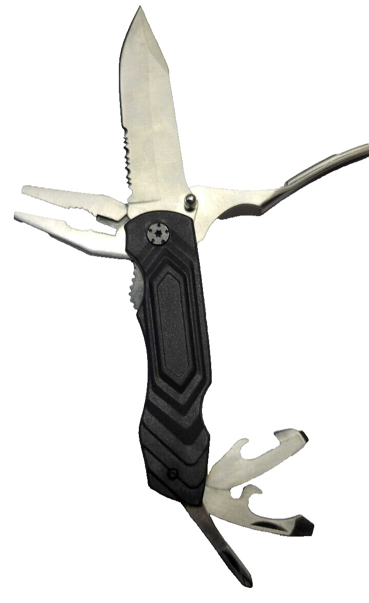Survival Pocket Knife Multi Tool – Pliers, Bottle Opener, Screwdriver, & Cutter