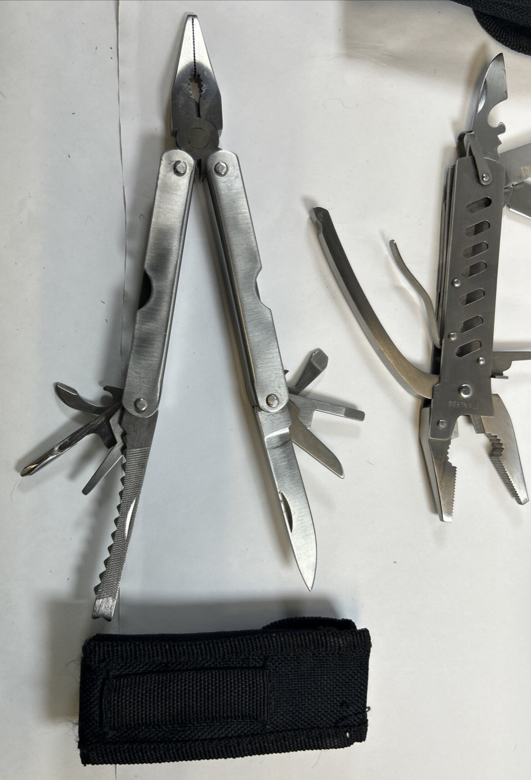 Used Lot of 3 Multi-Tool Pliers 1 MultiMaster and 2 General, Plus Sharpen Stone